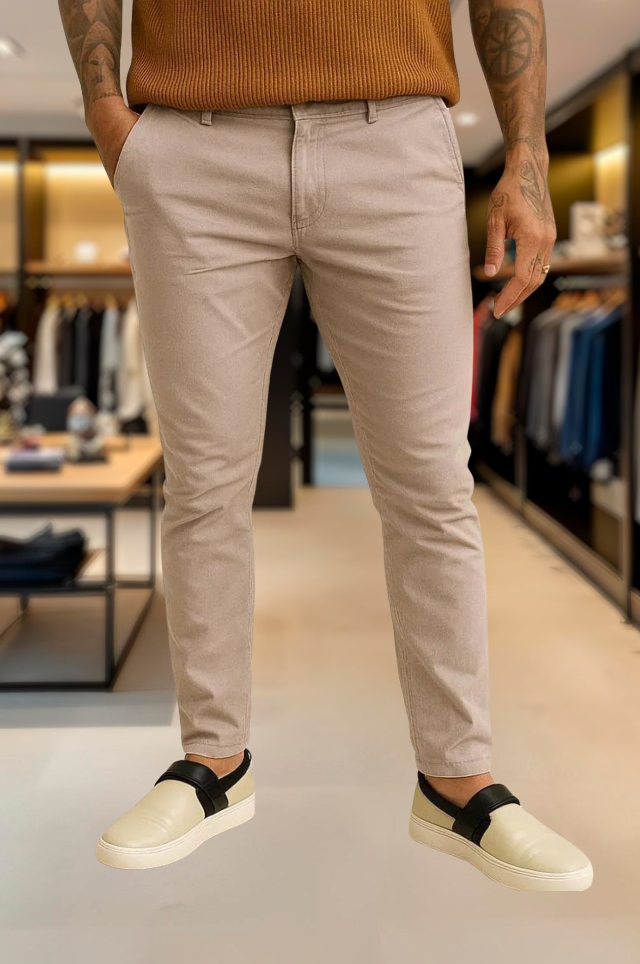 Calça Alfaiataria Skinny Slim Sarja Premium
