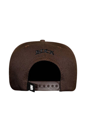 Boné Snapback Basic Marrom Café Logo Preto