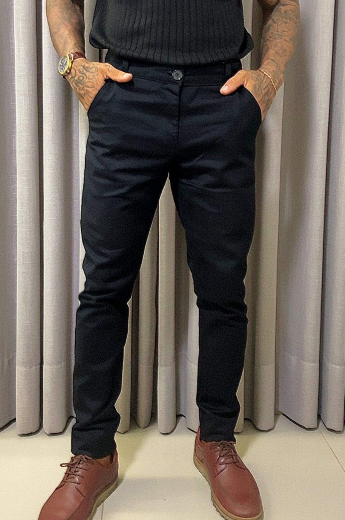 Calça Alfaiataria Skinny Slim Sarja - Flay