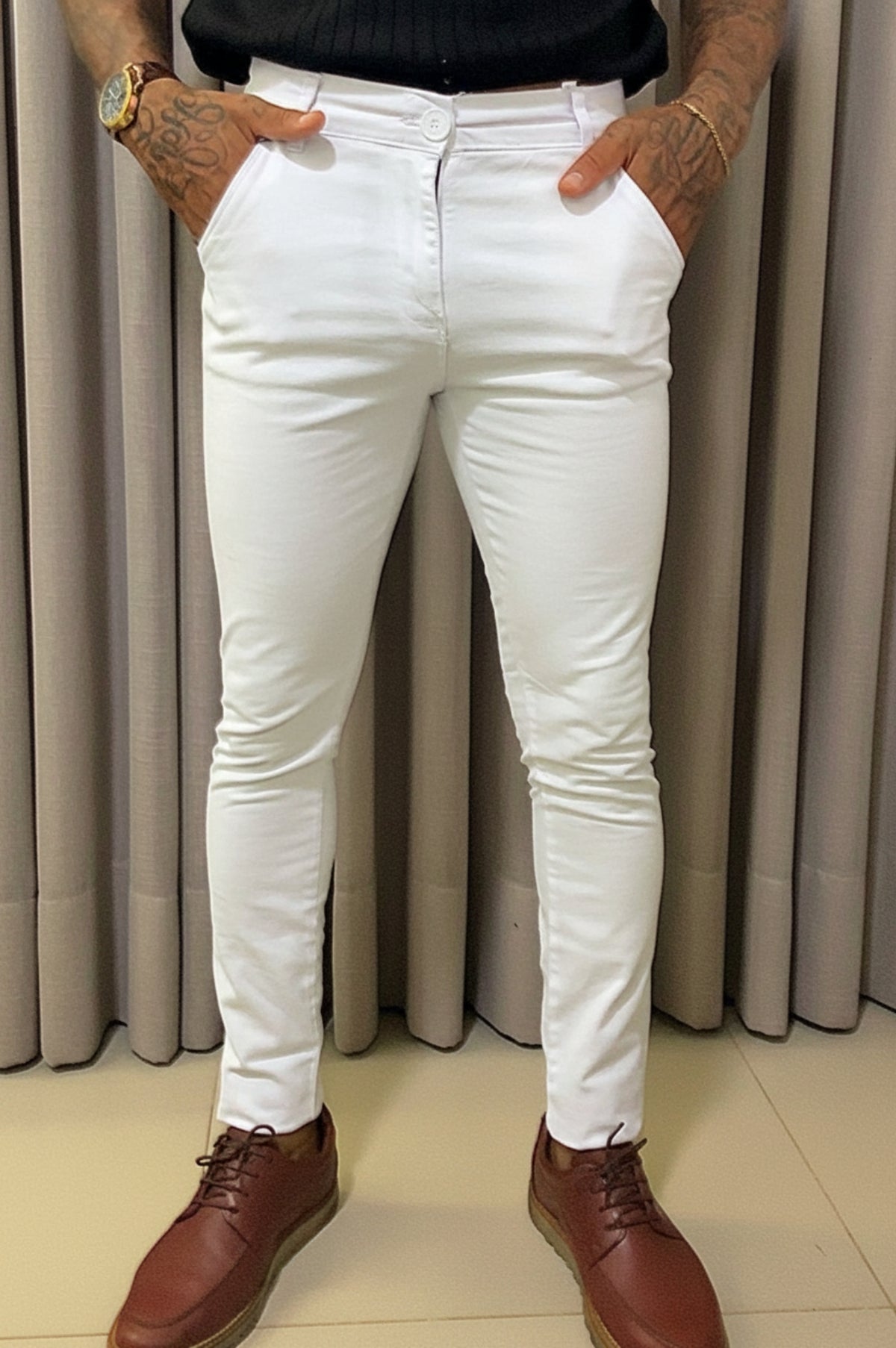 Calça Alfaiataria Skinny Slim Sarja - Flay