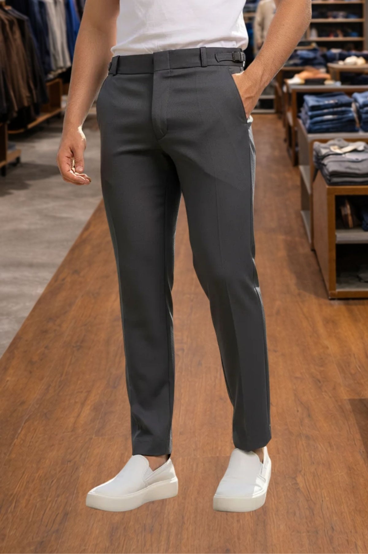 Calça Alfaiataria Slim Ajuste Lateral Premium