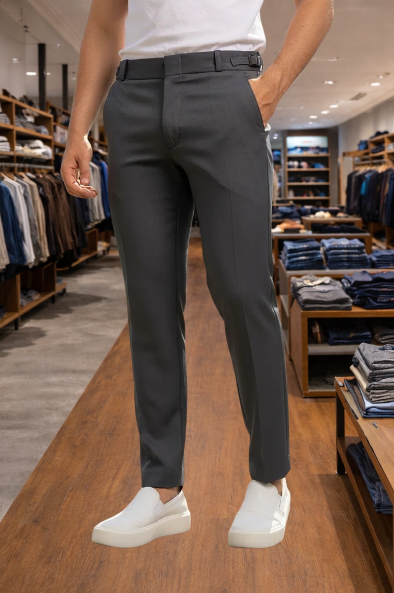 Calça Alfaiataria Slim Ajuste Lateral Premium