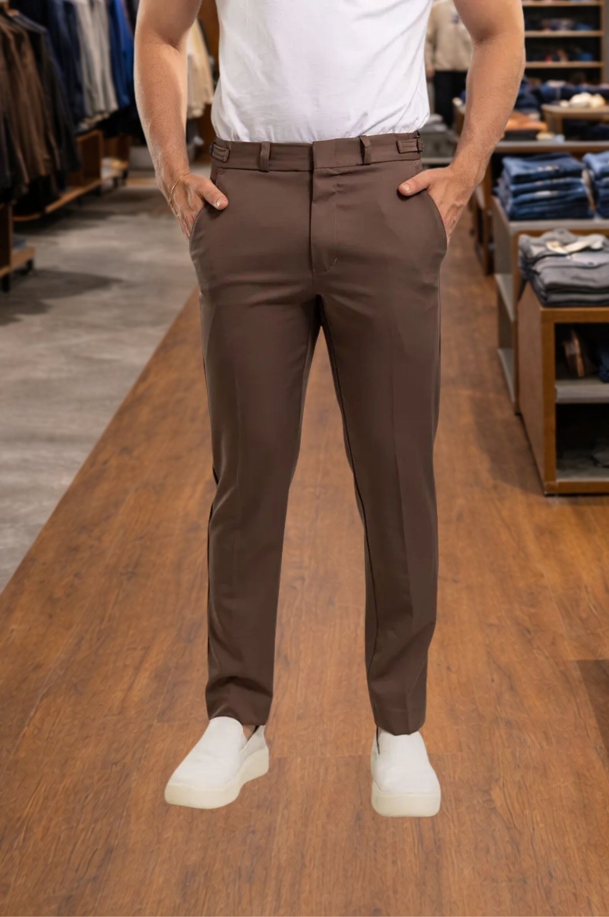 Calça Alfaiataria Slim Ajuste Lateral Premium