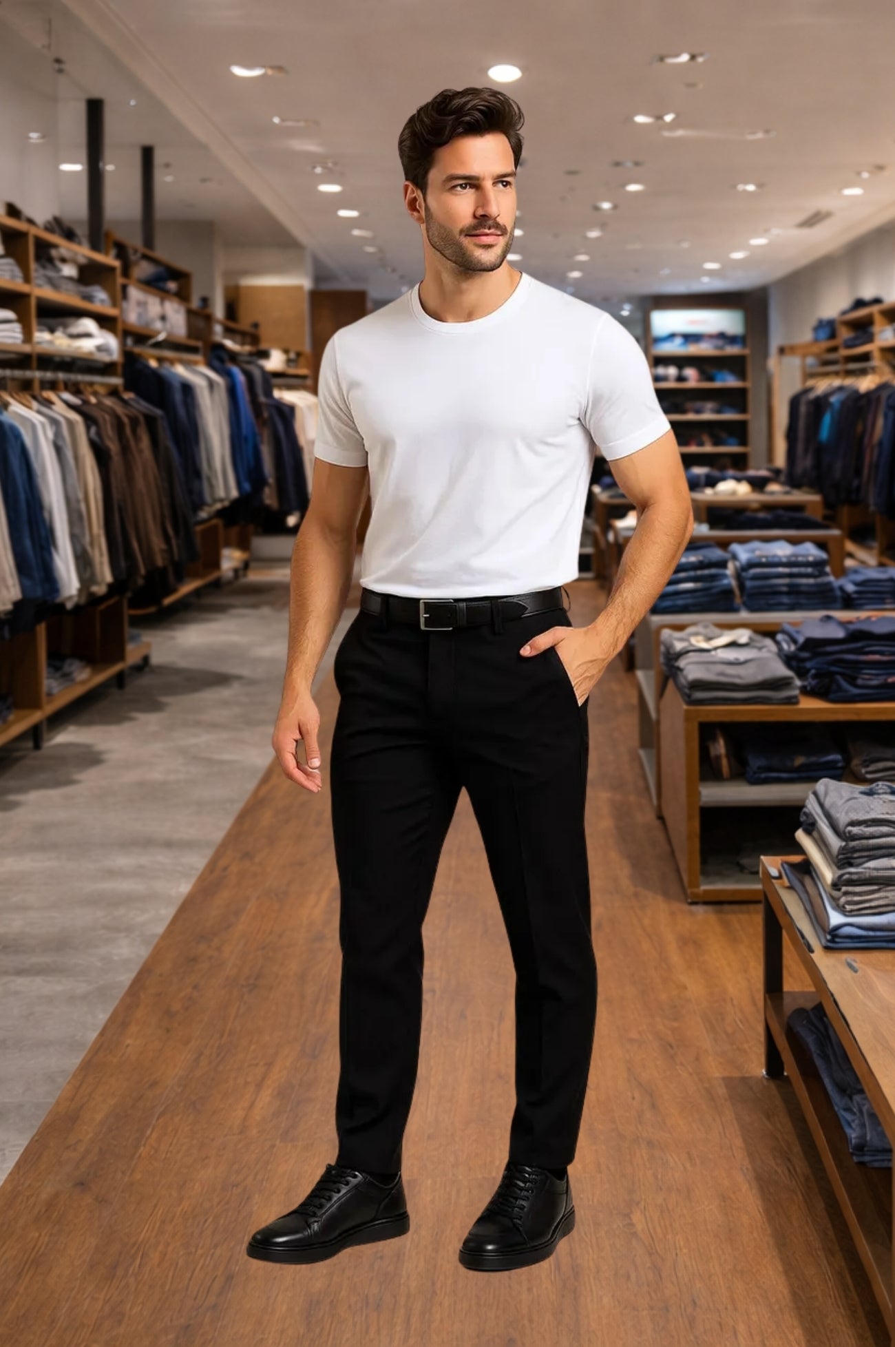 Calça Alfaiataria Slim Ajuste Lateral Premium