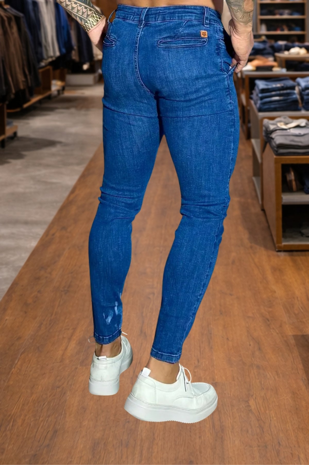 Calça Skinny Jeans Escuro True Hero