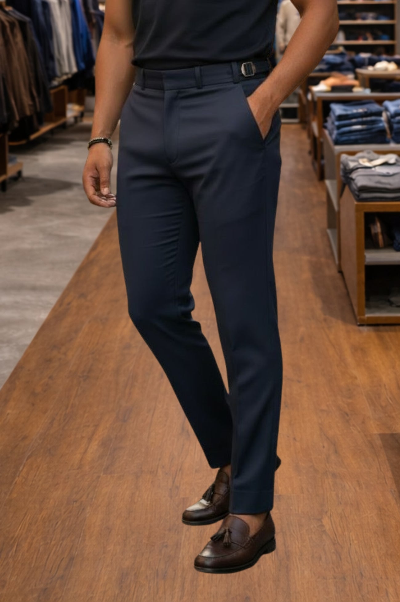 Calça Alfaiataria Slim Ajuste Lateral Premium