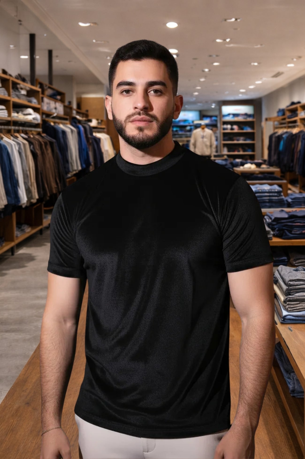 Camisa Gola Média Raglan