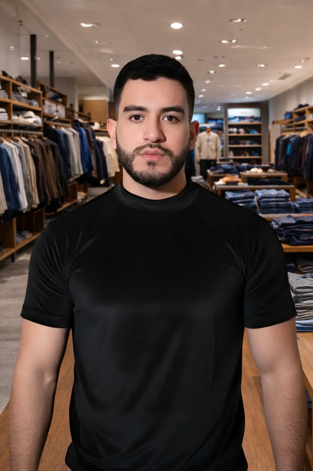 Camisa Gola Média Raglan