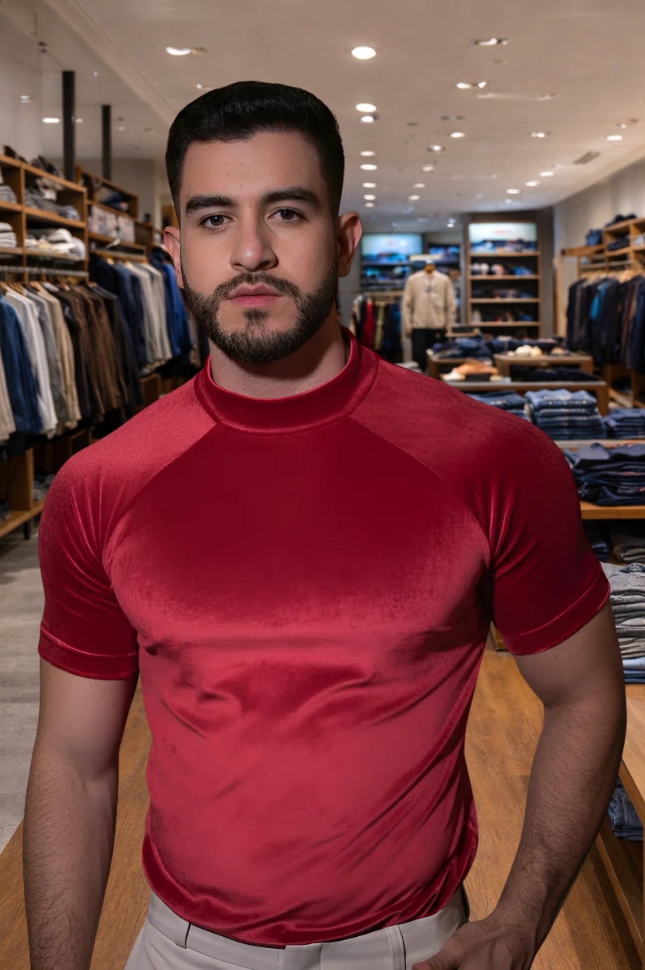 Camisa Gola Média Raglan