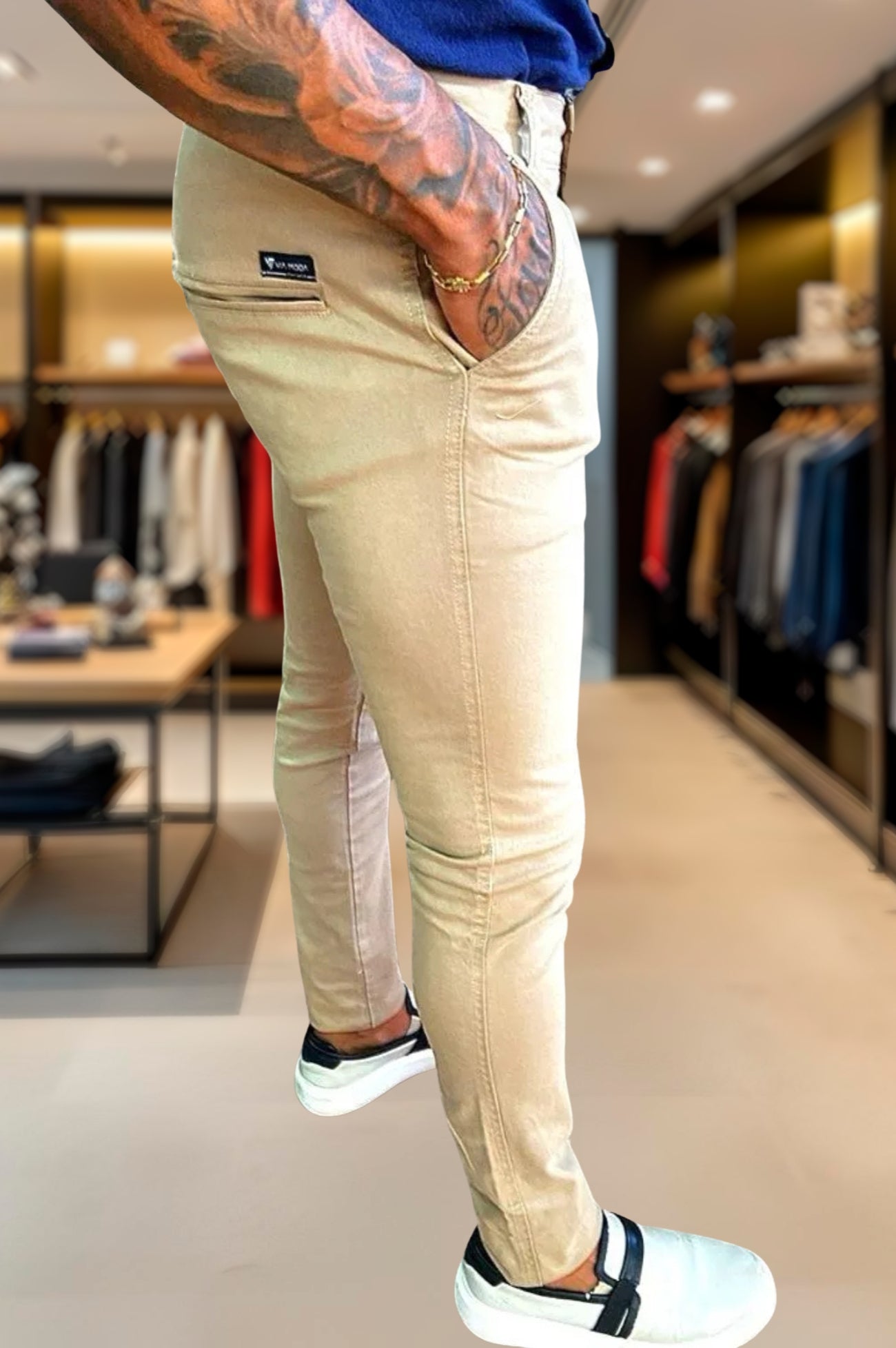 Calça Alfaiataria Skinny Slim Sarja Premium
