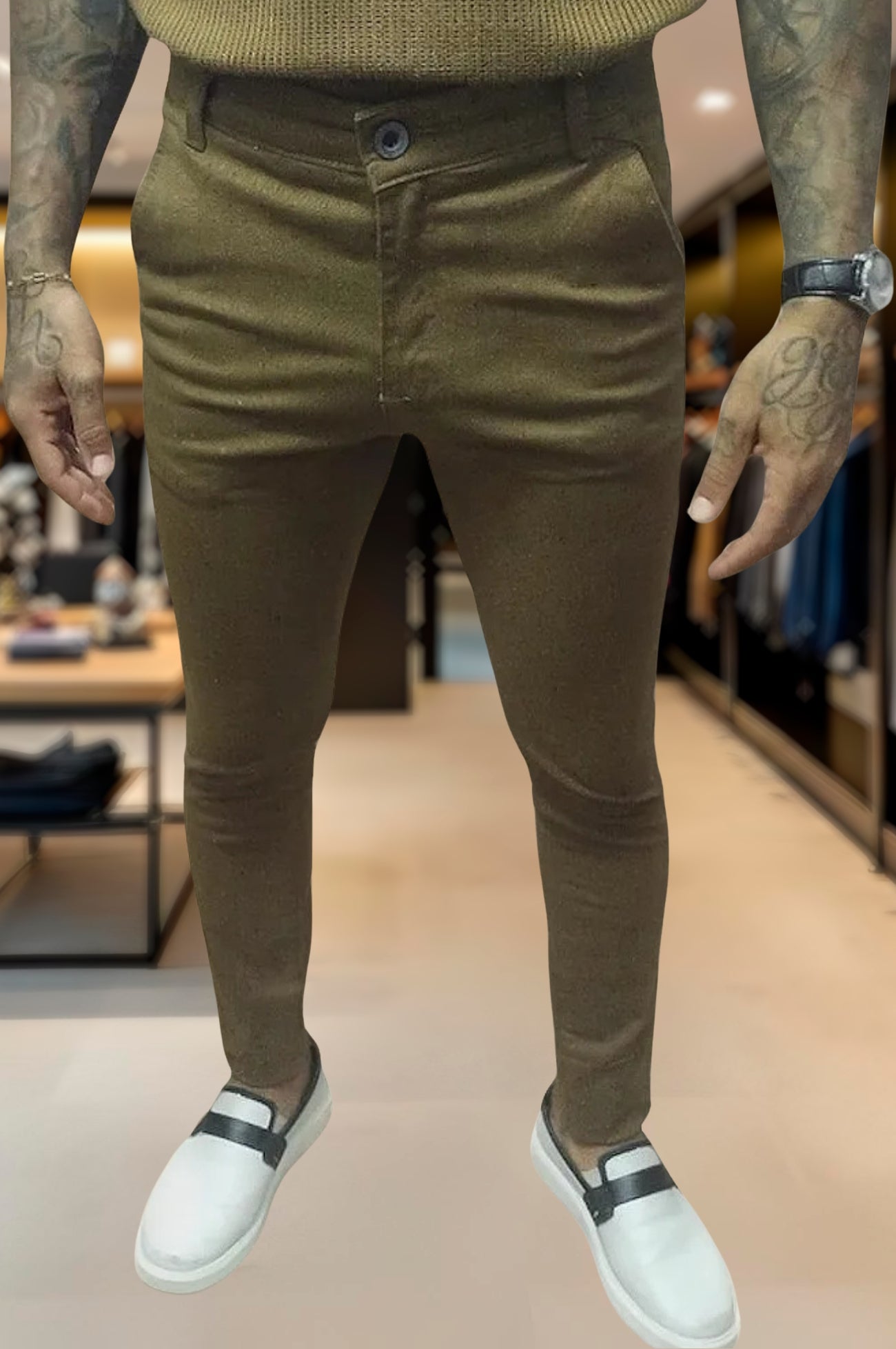 Calça Alfaiataria Skinny Slim Sarja Premium
