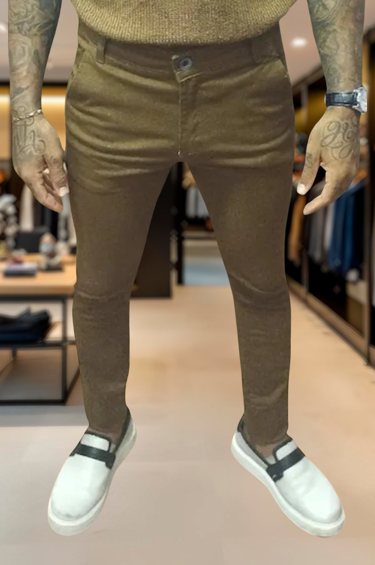 Calça Alfaiataria Skinny Slim Sarja Premium