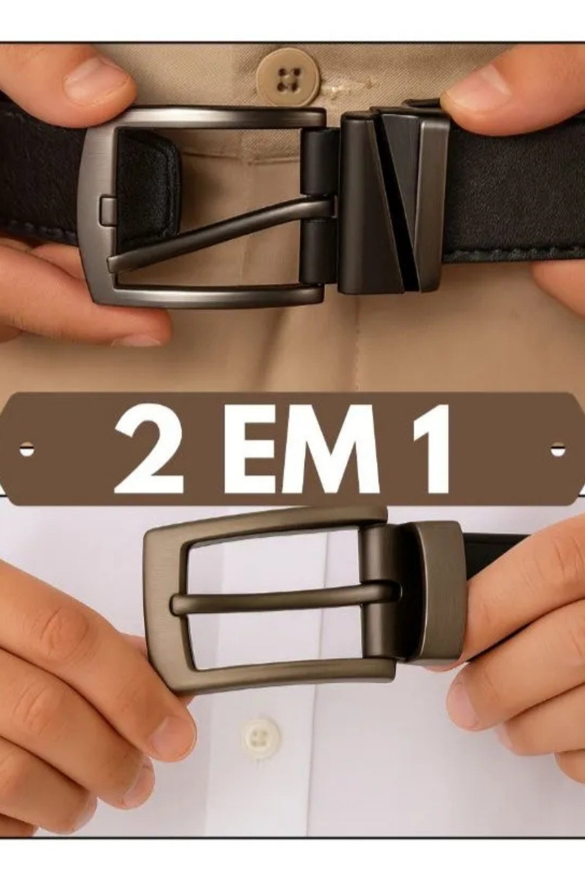 Cinto Ajustável Social Dupla Face