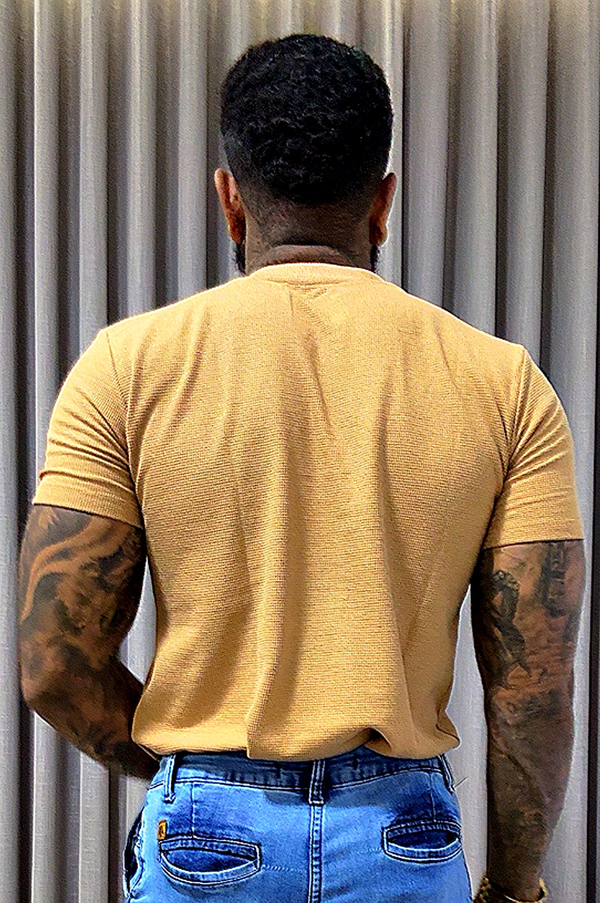 Camisa Gola Média Texturizada