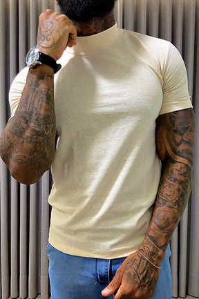 Camisa Gola Média Texturizada