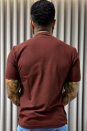 Camisa Gola Média Texturizada
