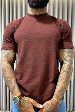 Camisa Gola Média Texturizada