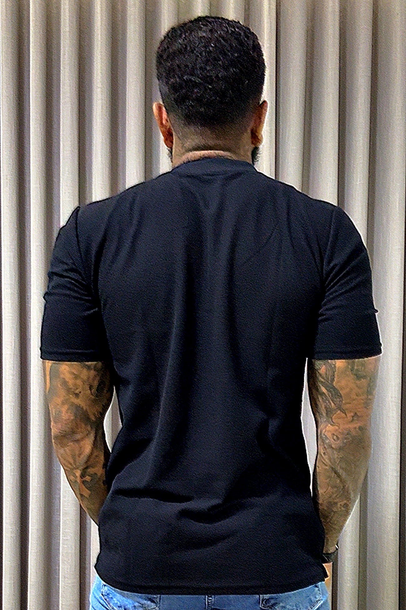 Camisa Gola Média Texturizada