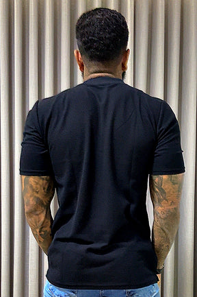 Camisa Gola Média Texturizada