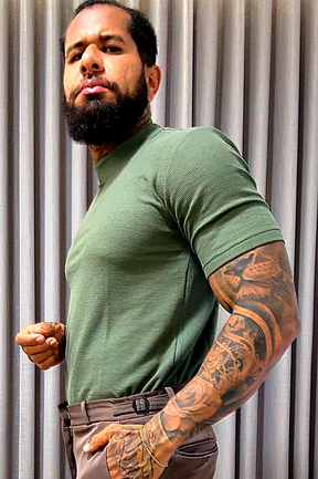 Camisa Gola Média Texturizada