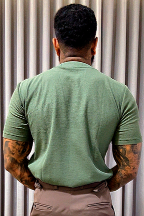 Camisa Gola Média Texturizada