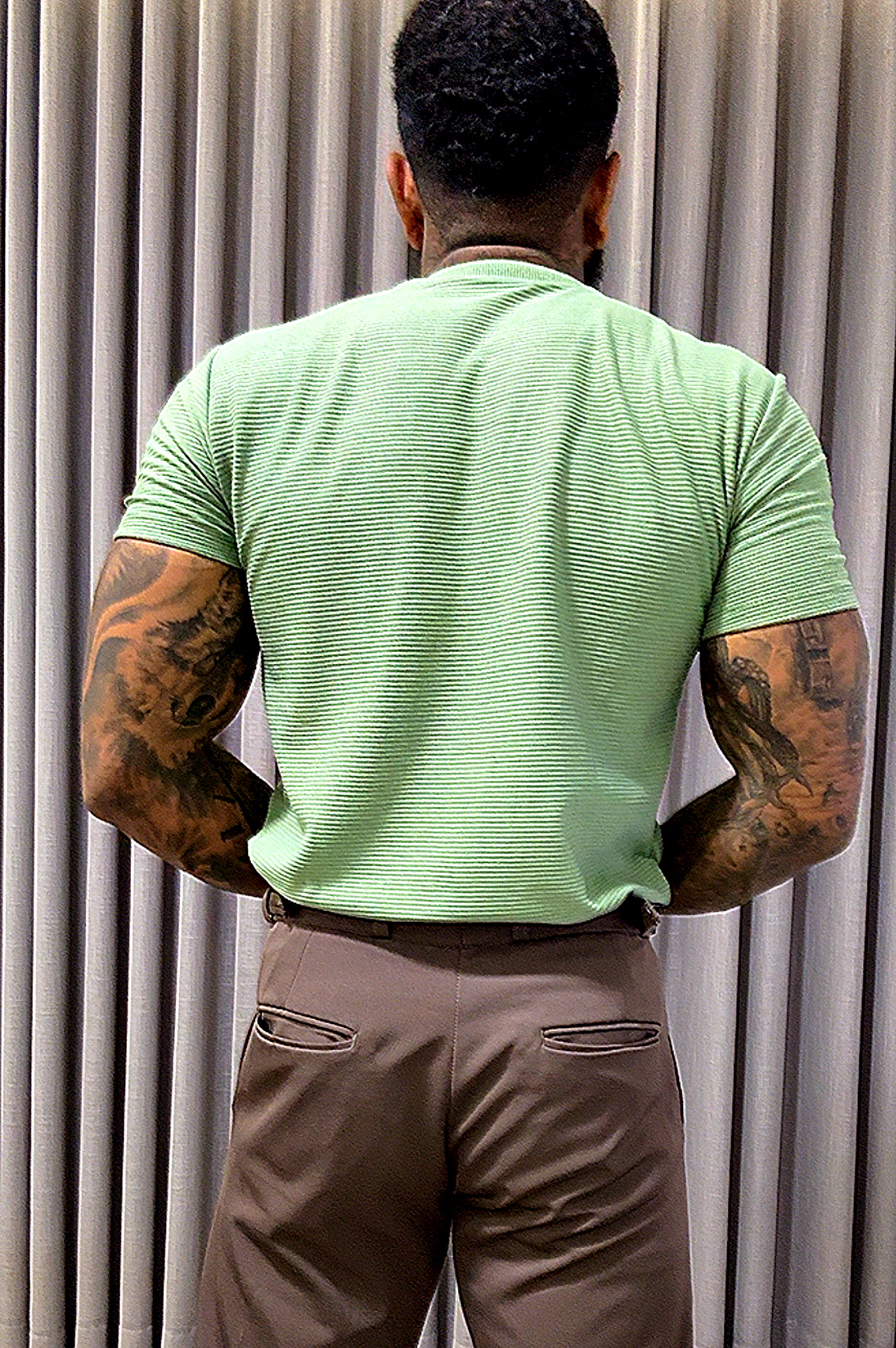 Camisa Gola Média Texturizada