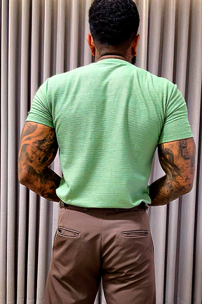 Camisa Gola Média Texturizada