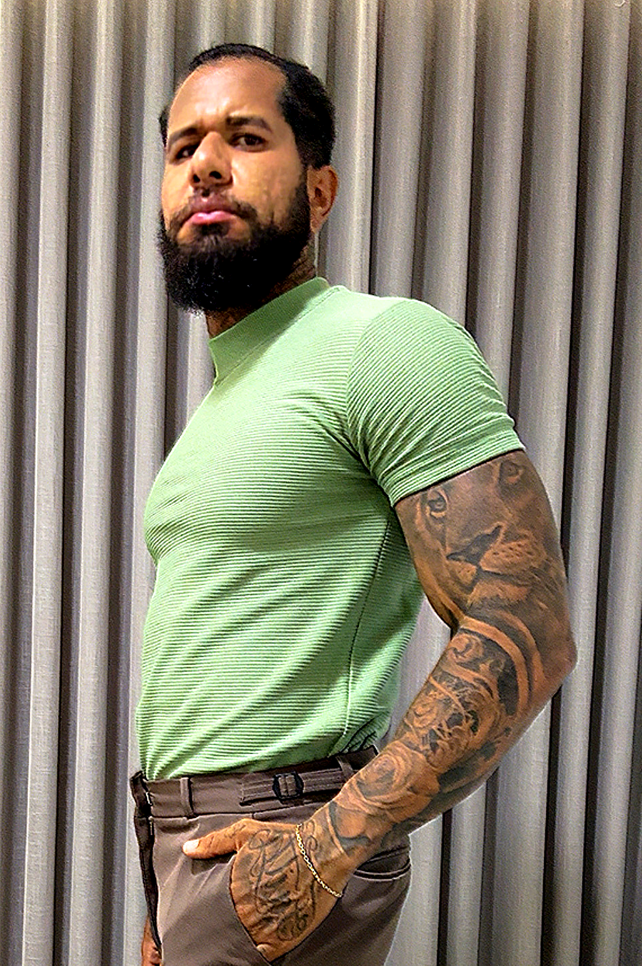 Camisa Gola Média Texturizada