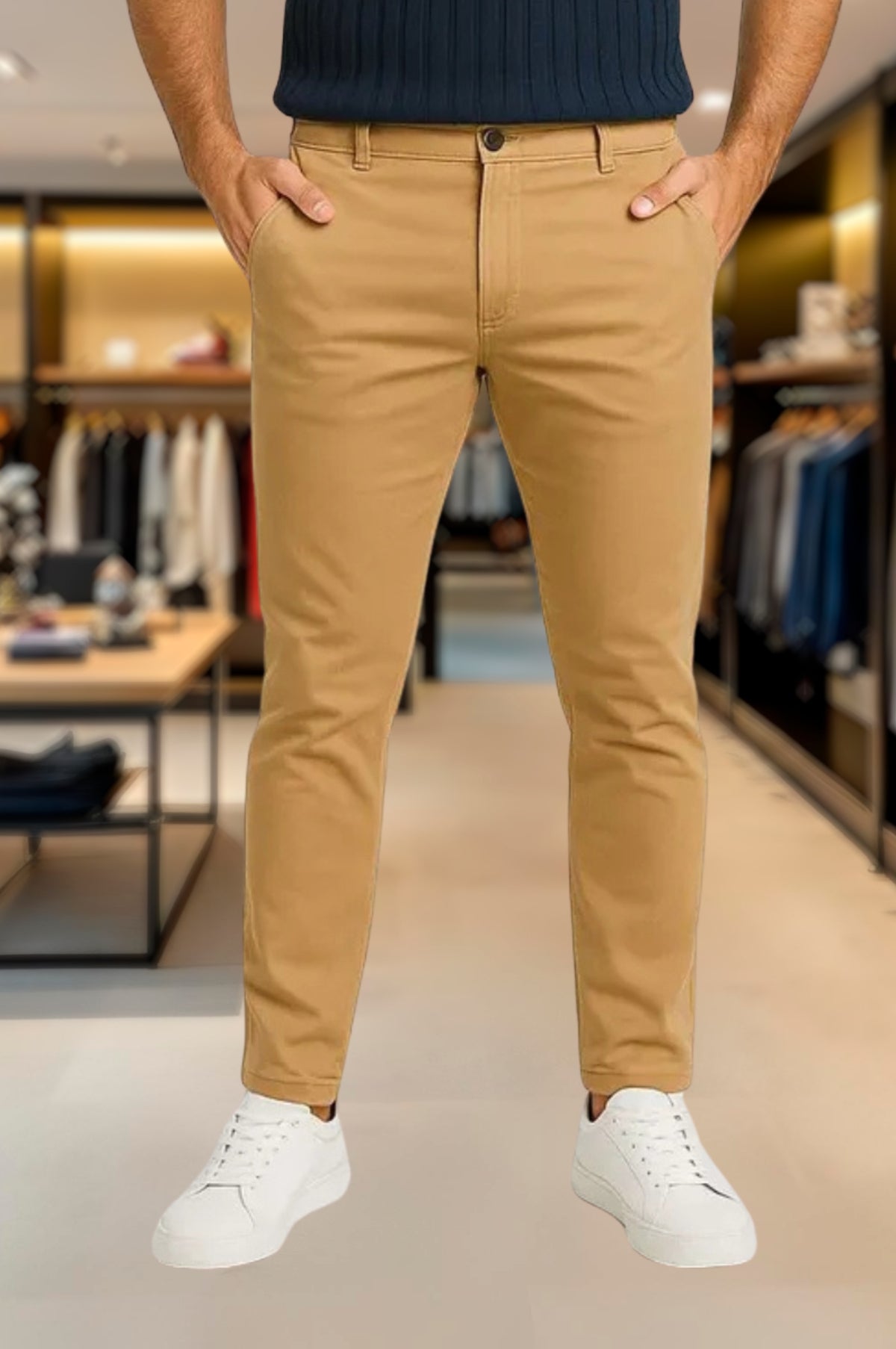 Calça Alfaiataria Skinny Slim Sarja Premium