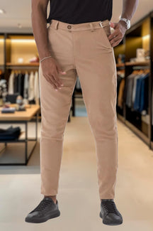Calça Alfaiataria Ajuste Lateral Slim Sarja Brim