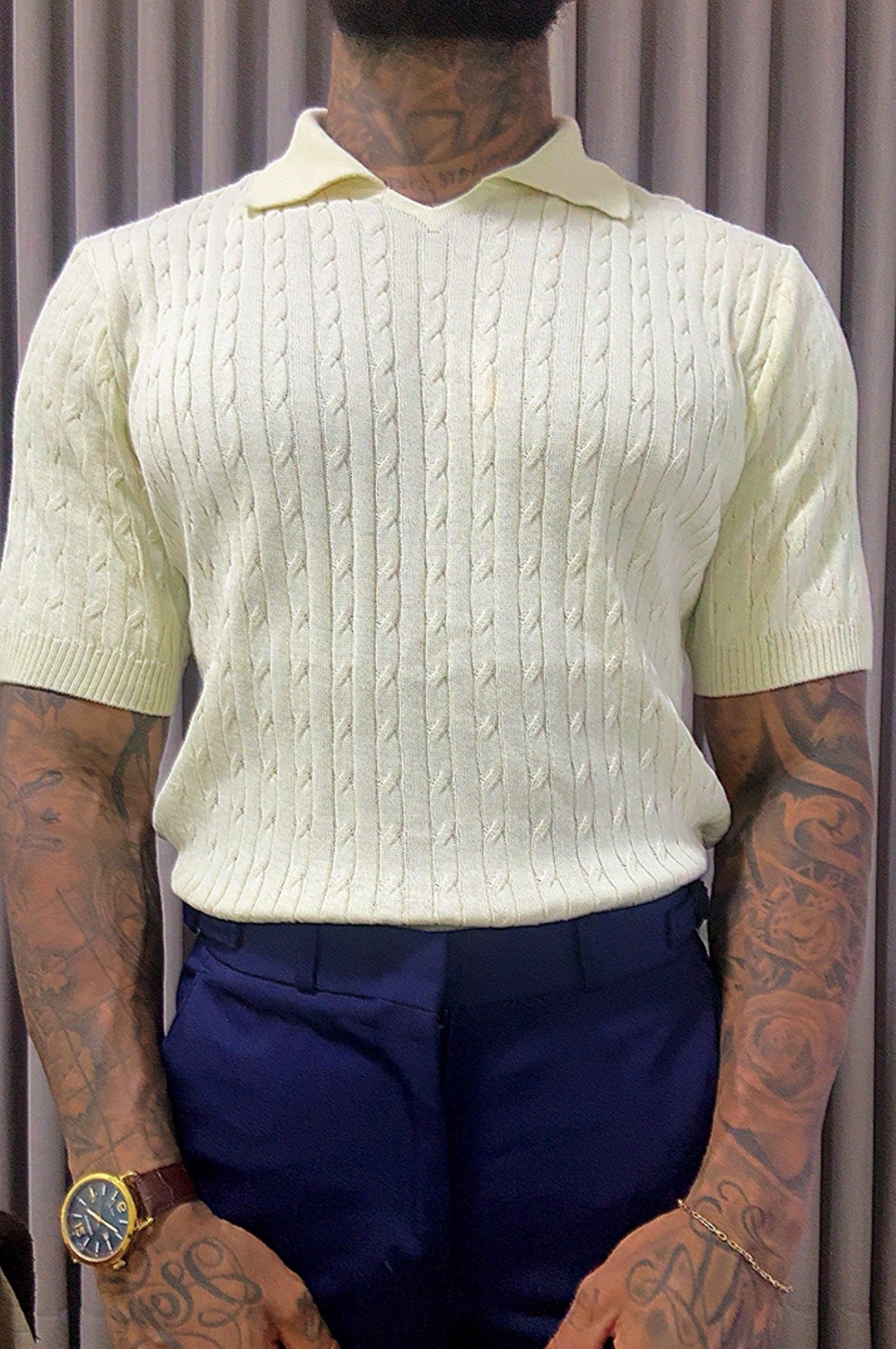 Polo Tricot Texturiazada