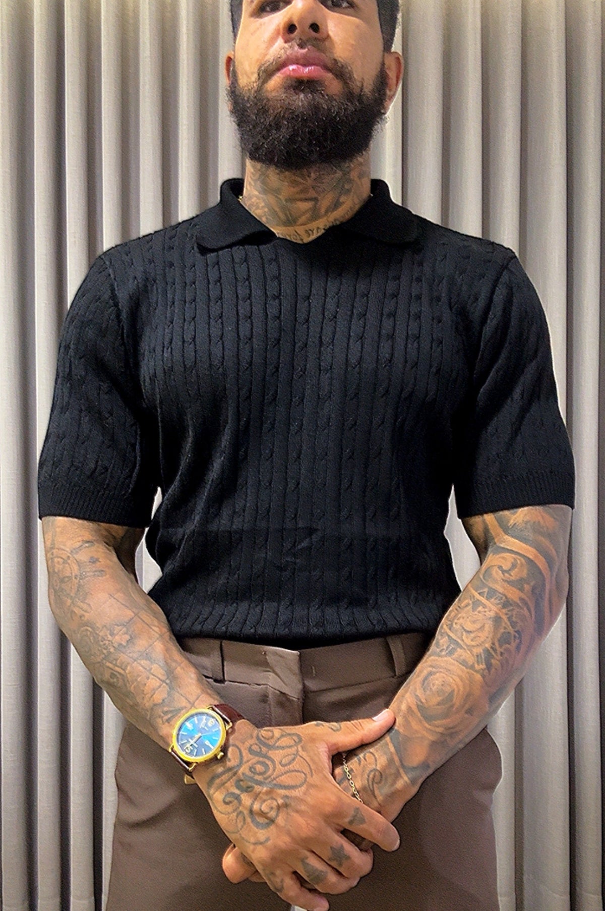 Polo Tricot Texturiazada