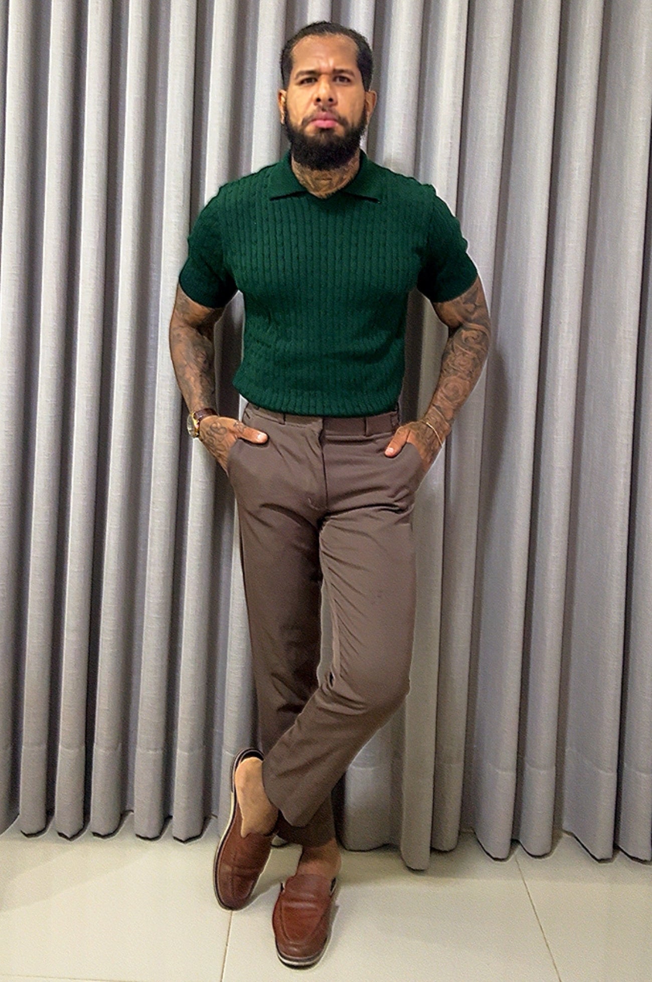 Polo Tricot Texturiazada