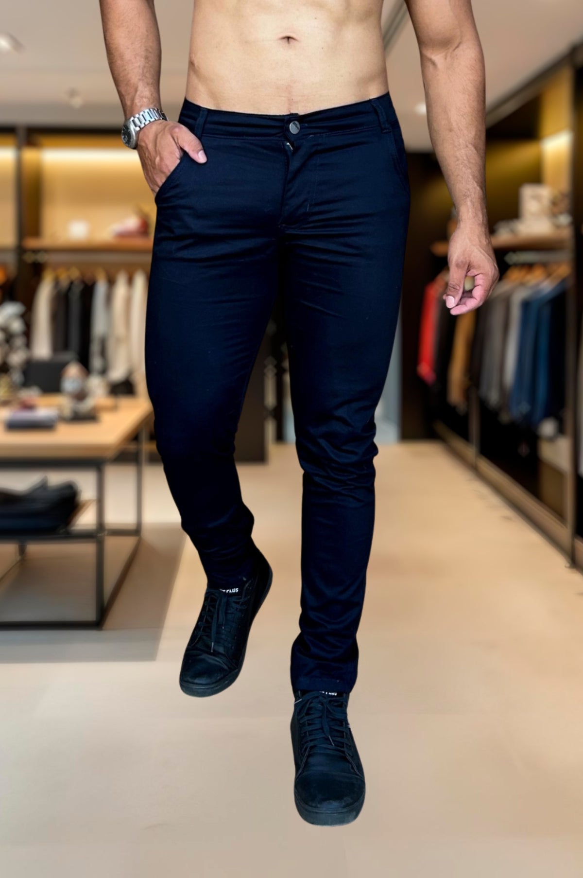 Calça Alfaiataria Skinny Slim Sarja Premium