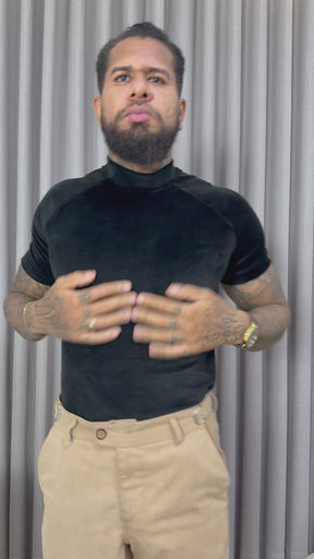 Camisa Gola Média Raglan